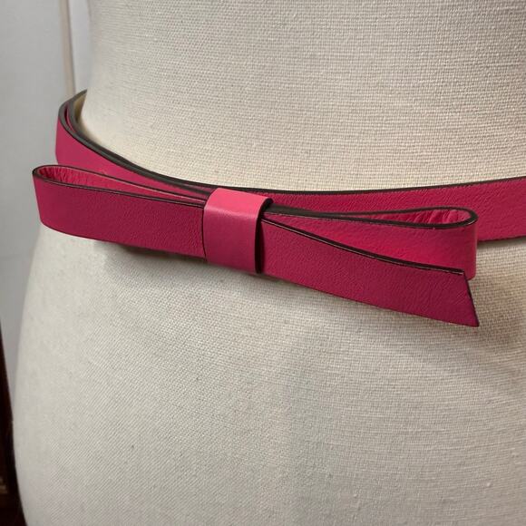 Kate Spade Women’s Hot Pink Leather Bow Belt Size L main image 5
